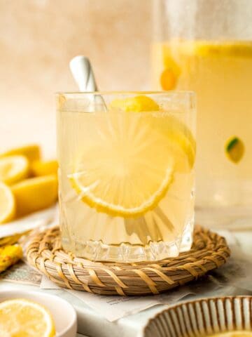 Homemade Lemonade is a fresh summer drink with the perfect balance of tart and sweet. It is easy to make from scratch with only 3 simple ingredients! | aheadofthyme.com