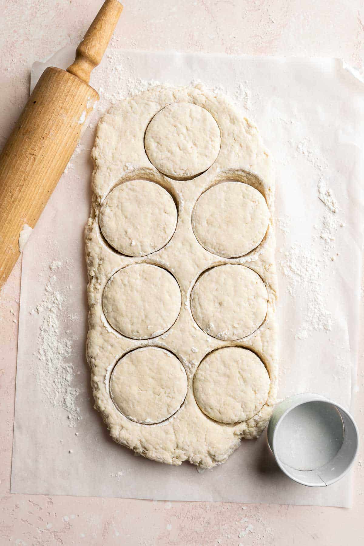 Classic Strawberry Shortcake is a small, layered cake featuring fluffy crumbly biscuits, a fresh strawberry filling, and homemade whipped cream. | aheadofthyme.com