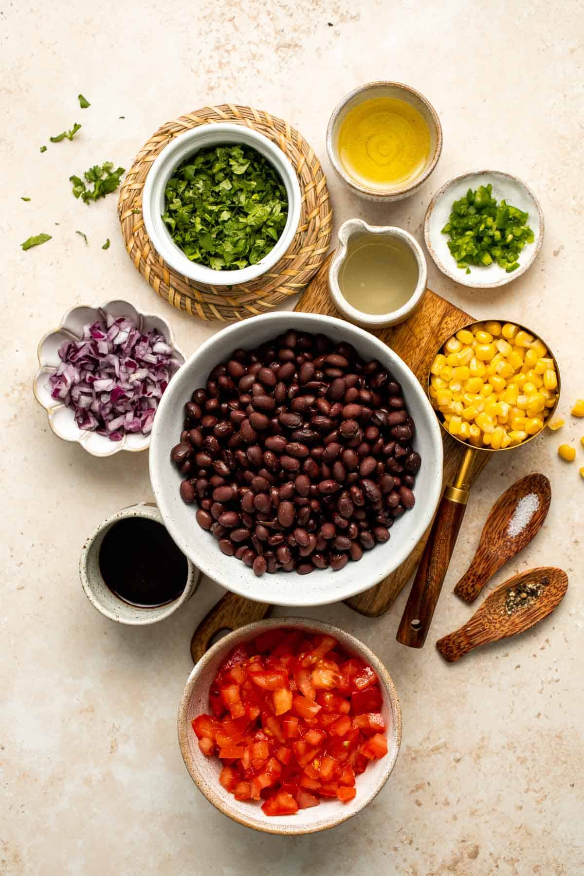 This quick and easy Black Bean Salsa is a delicious Mexican dip loaded with black beans, veggies, cilantro, and lime juice for the best summer flavor. | aheadofthyme.com