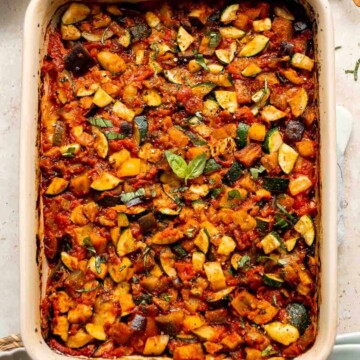 Ratatouille is a classic summer stew loaded with tender, flavorful vegetables smothered in a rich homemade tomato sauce. It is easy to make too! | aheadofthyme.com