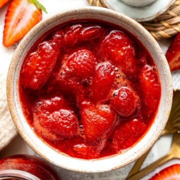 Strawberry Compote transforms strawberries into jammy, syrupy, sweet preserves that you can use in so many different ways. Make with 3 simple ingredients! | aheadofthyme.com