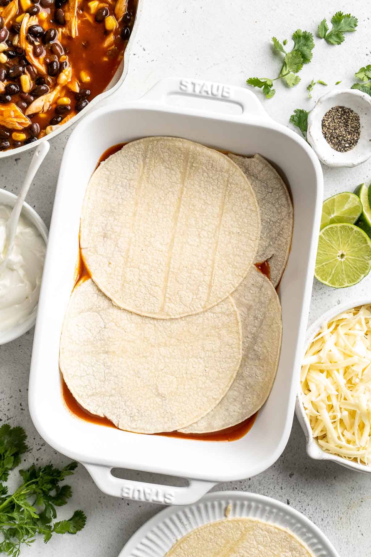 Chicken Enchilada Casserole Ahead of Thyme