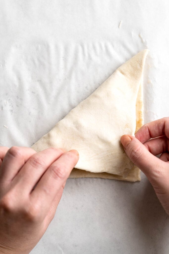 With a buttery, flaky crust and spiced sweet apple filling, these homemade Apple Turnovers are hands down one of the best ways to enjoy this seasonal fruit. | aheadofthyme.com