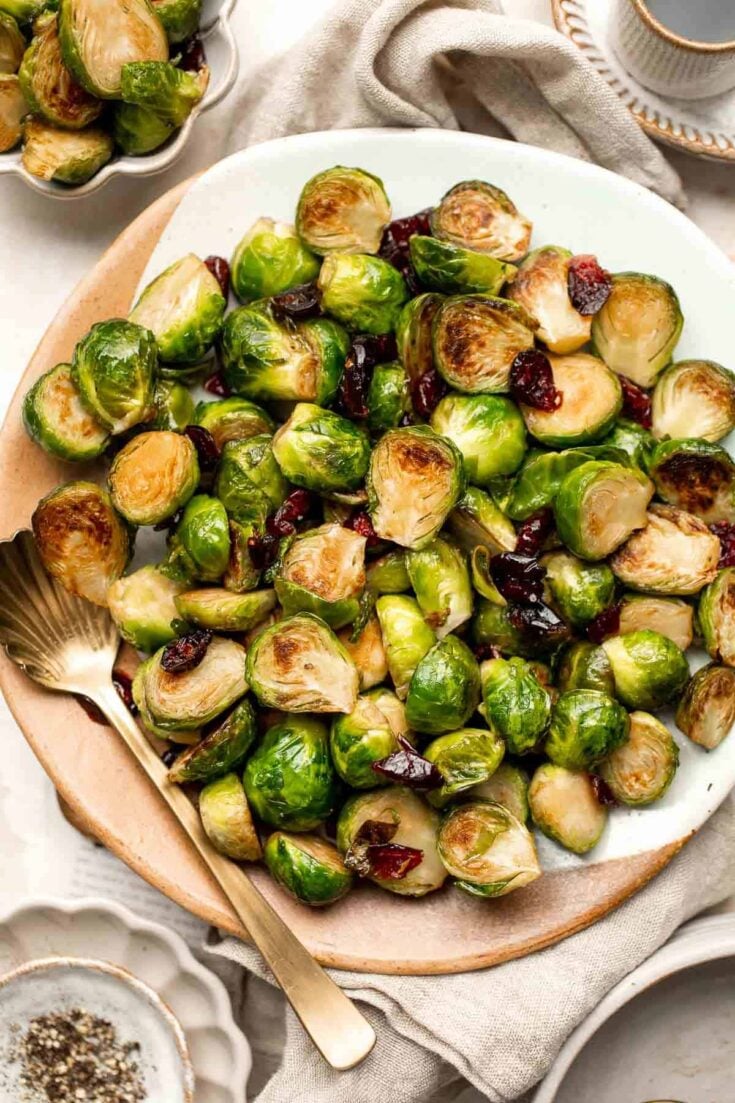 Brussels Sprouts with Cranberries - Ahead of Thyme