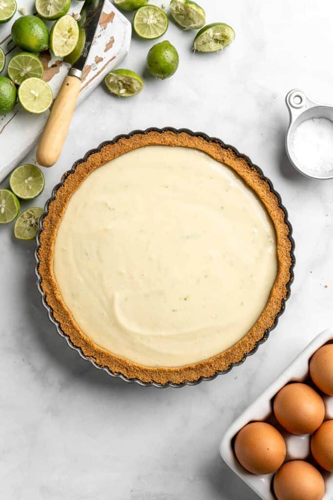 Perfectly creamy and tart with a buttery graham cracker crust, this easy Key Lime Pie is a classic for a reason. You won't need another pie recipe again! | aheadofthyme.com