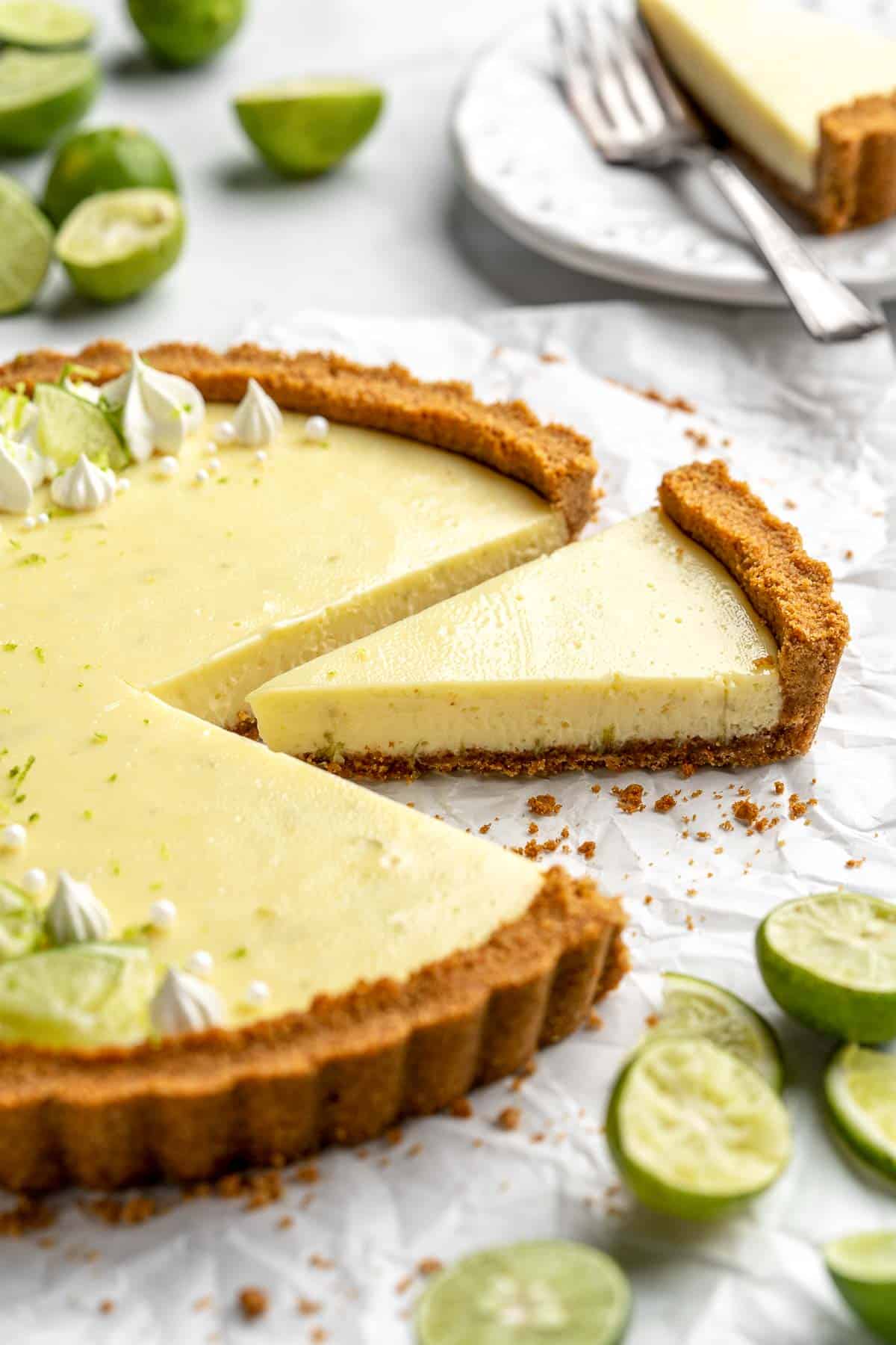 Perfectly creamy and tart with a buttery graham cracker crust, this easy Key Lime Pie is a classic for a reason. You won't need another pie recipe again! | aheadofthyme.com