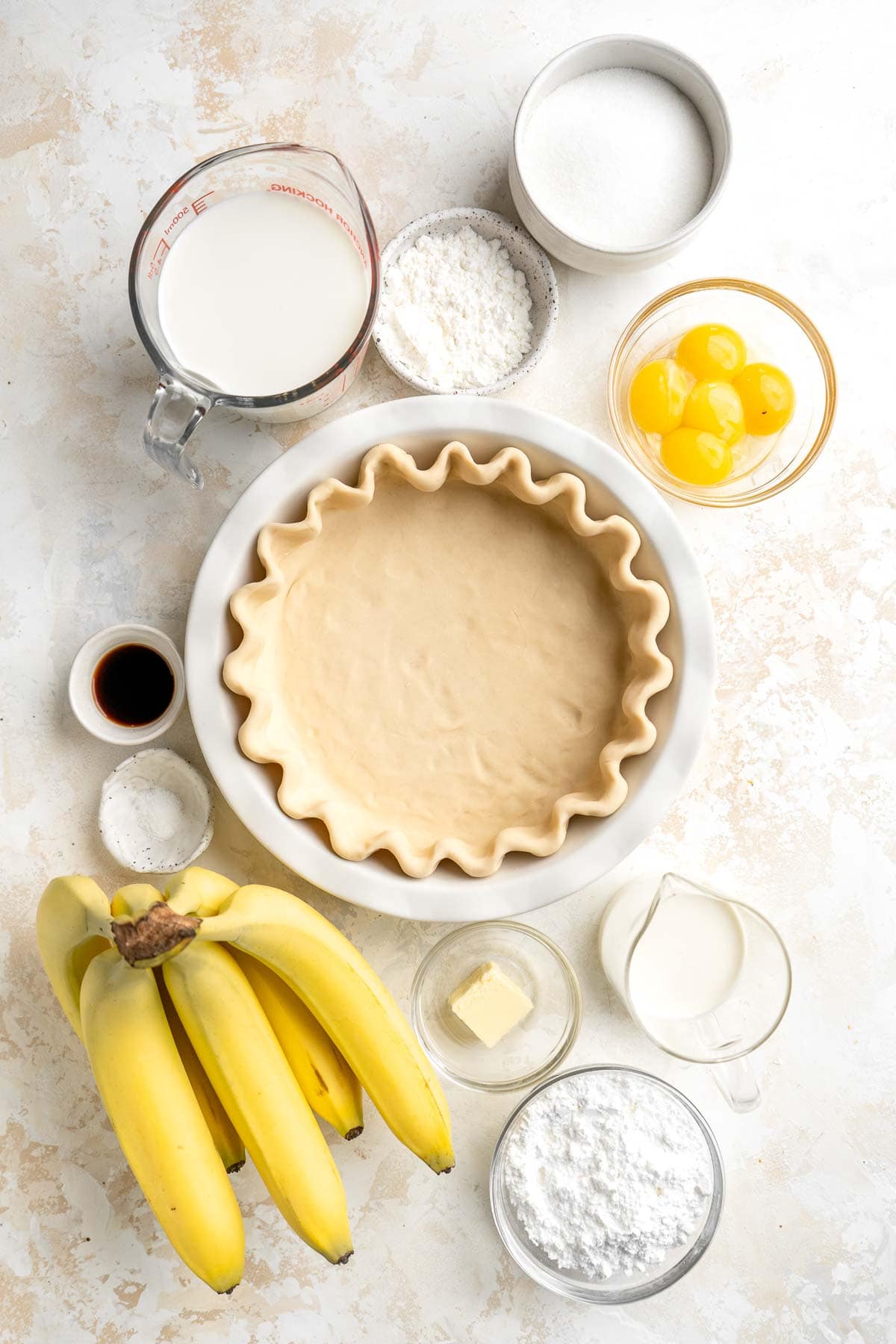 Homemade Banana Cream Pie is endlessly creamy with a buttery, flaky pie crust, a dreamy homemade vanilla custard, fresh banana slices, and whipped cream. | aheadofthyme.com