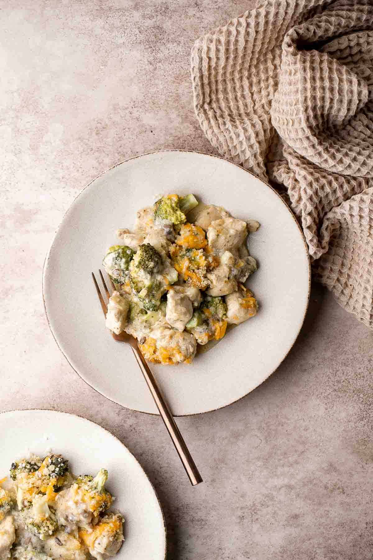 Chicken Divan is a deliciously creamy casserole made with tender chicken and cheesy broccoli, baked with breadcrumbs. It's warm and cozy comfort food. | aheadofthyme.com