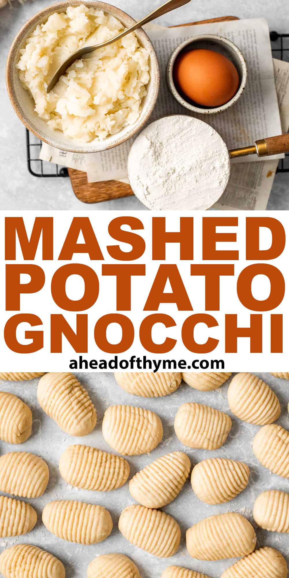 Give your Thanksgiving leftovers new life by turning them into easy and delicious homemade Leftover Mashed Potato Gnocchi! | aheadofthyme.com