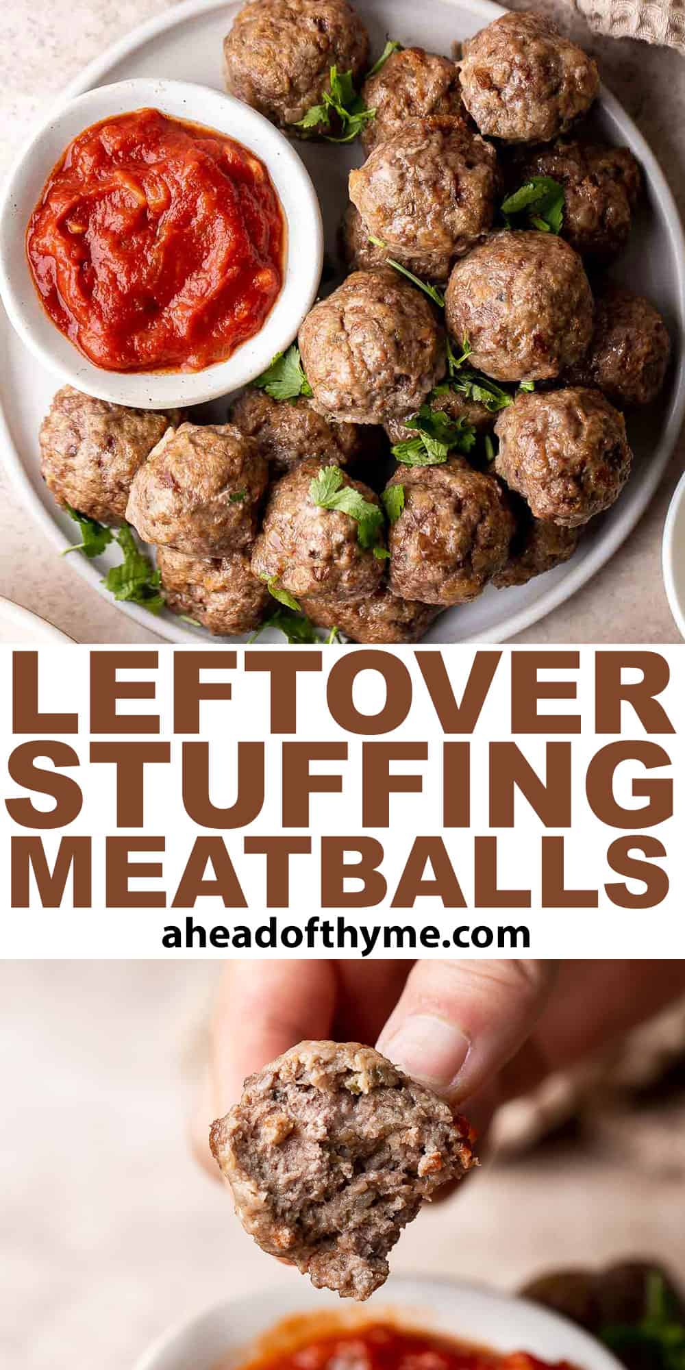 Leftover Stuffing Meatballs