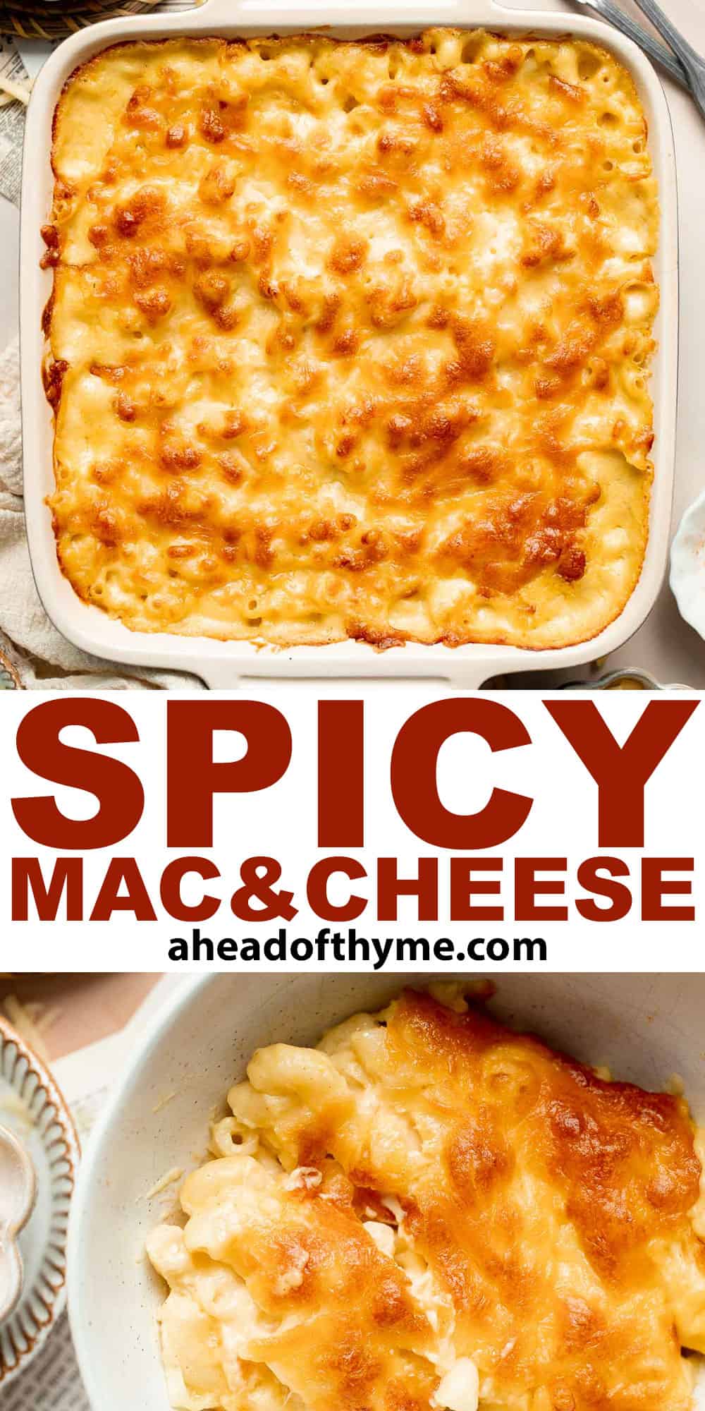 This Spicy Mac and Cheese recipe is a spicy version of a beloved classic that takes this cheesy pasta to the next level with added spices for a kick. | aheadofthyme.com