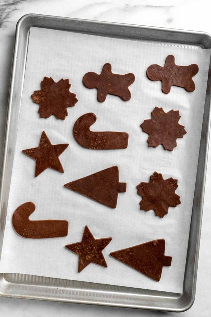Chocolate Sugar Cookies are a fun twist on traditional sugar cookies. The warm brown color is the perfect background for creative piping and decorating. | aheadofthyme.com