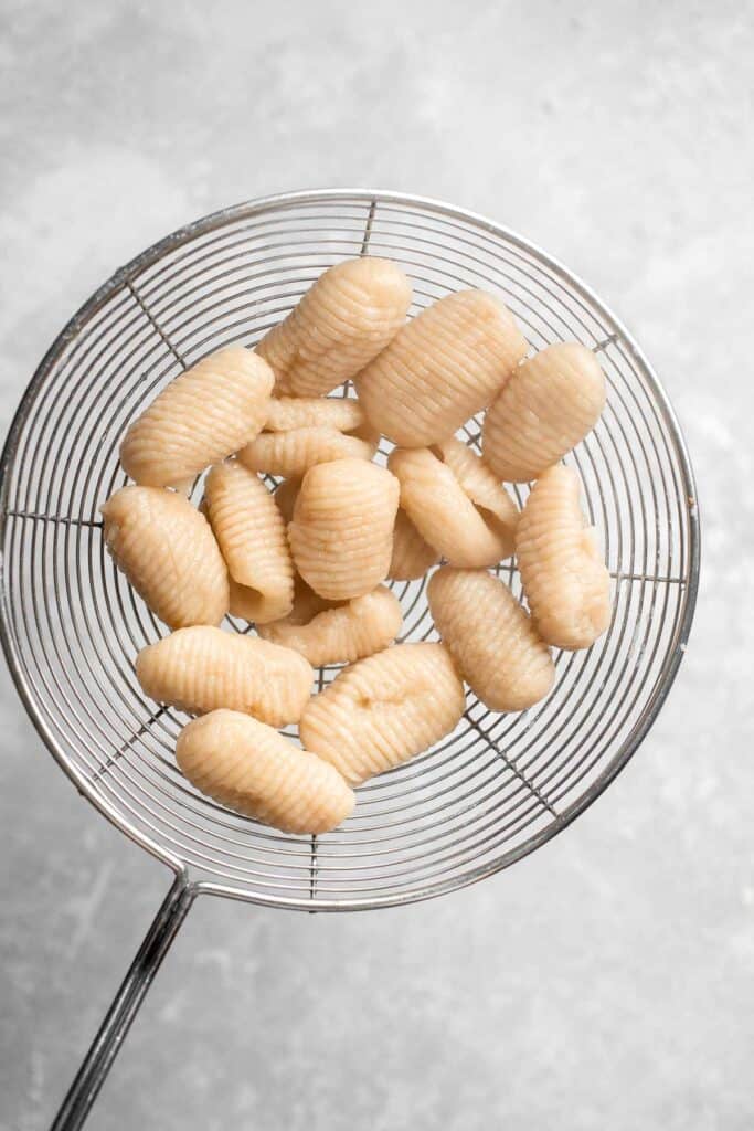 Give your Thanksgiving leftovers new life by turning them into easy and delicious homemade Leftover Mashed Potato Gnocchi! | aheadofthyme.com
