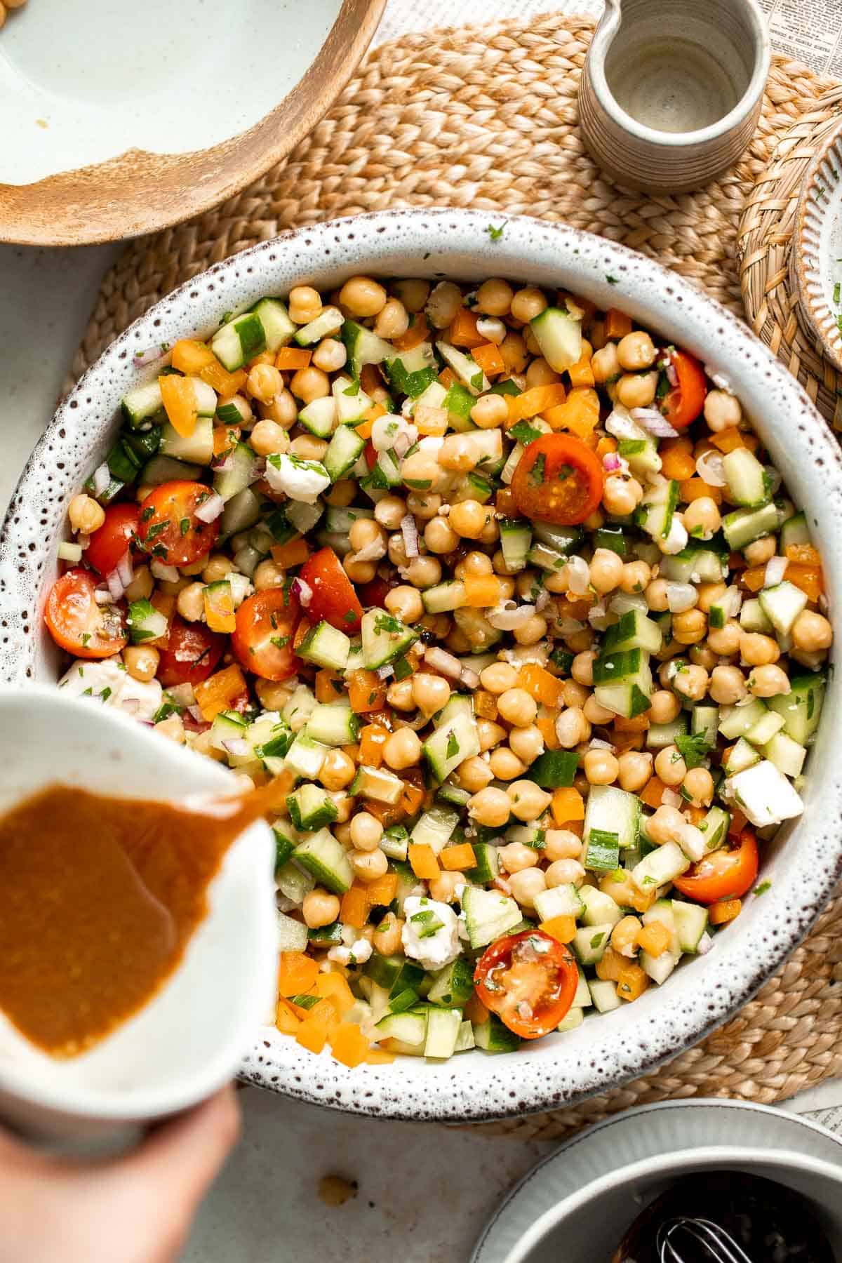 Mediterranean Chickpea Salad Ahead of Thyme