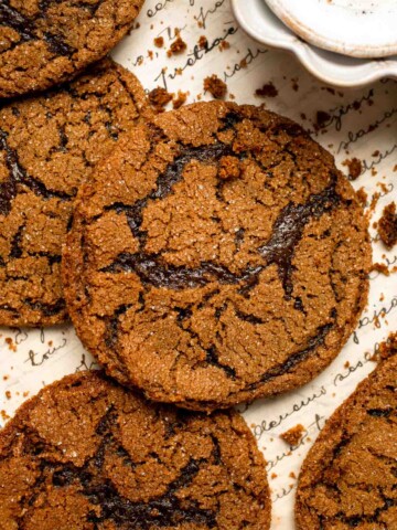 Molasses Cookies are a popular holiday treat with a crispy exterior and a soft, chewy center which makes them irresistible regardless of the season. | aheadofthyme.com