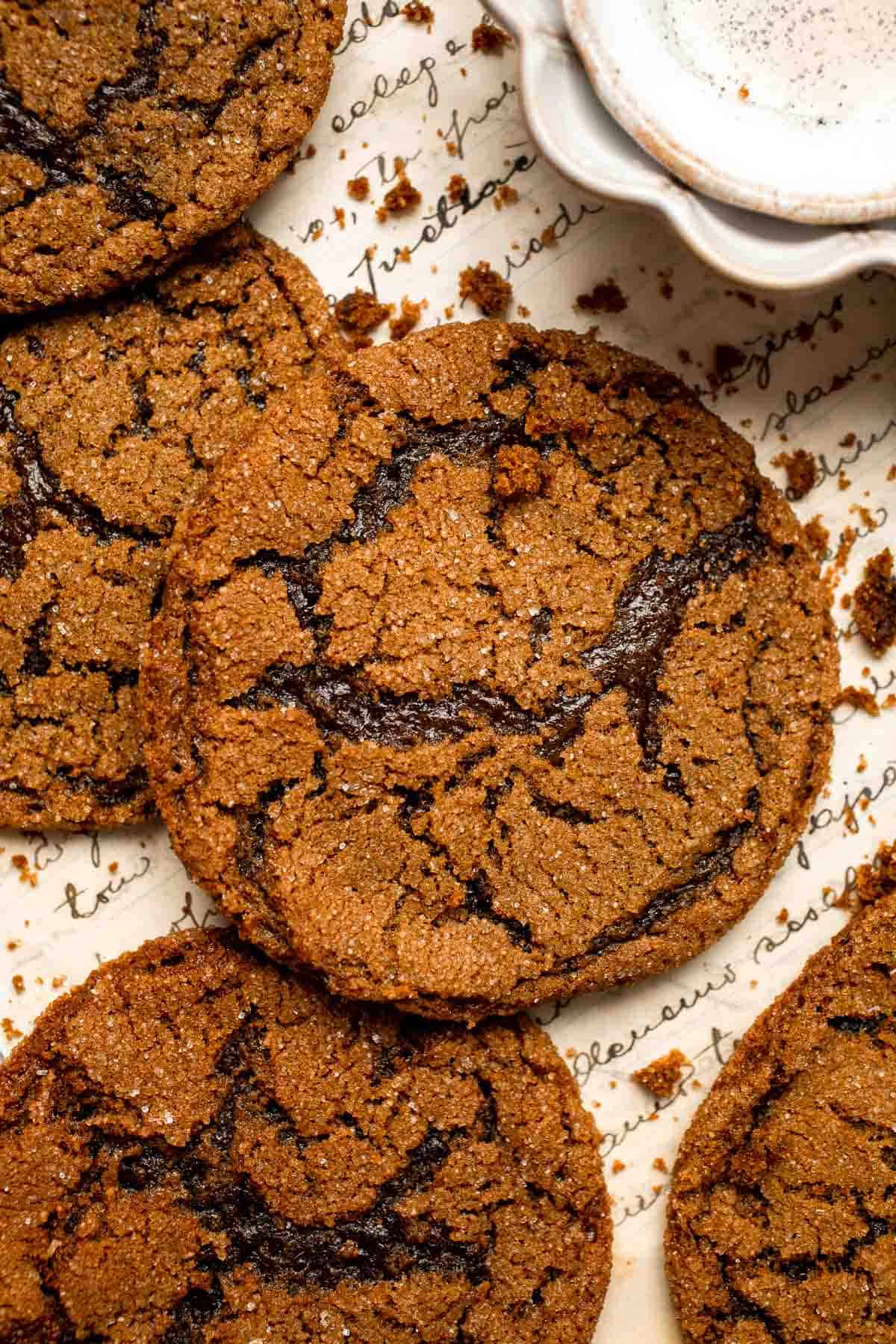 Molasses Cookies are a popular holiday treat with a crispy exterior and a soft, chewy center which makes them irresistible regardless of the season. | aheadofthyme.com