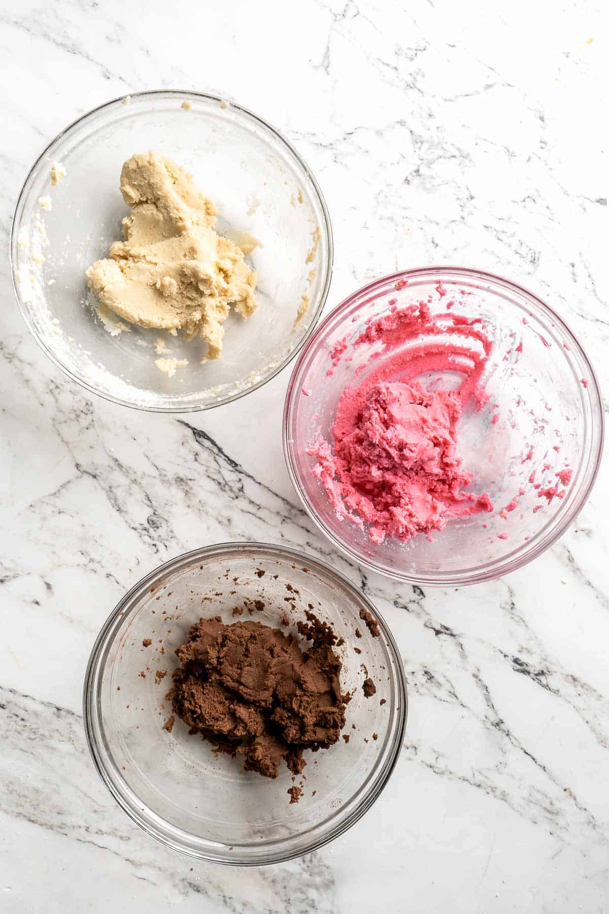 With their iconic pink, brown, and white stripes, these homemade Neapolitan Cookies are both beautiful and delicious. Made with 3 flavors in one dough! | aheadofthyme.com