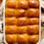 Fluffy Sweet Potato Rolls are made with perfectly cooked sweet potato, which adds a tenderness and sweet flavor that takes them over the top! | aheadofthyme.com