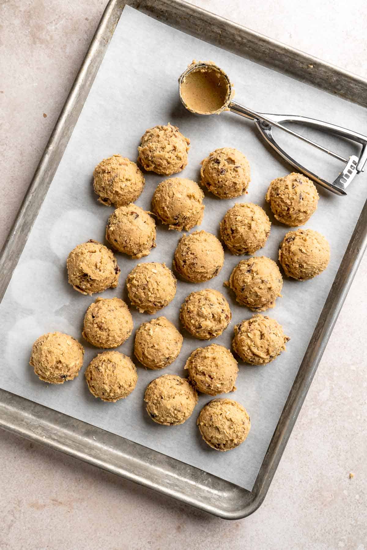 Date Cookies are sweet, soft, and chewy with a rich caramel-like flavor from dates and a touch of crunch from walnuts. They are rich and buttery good! | aheadofthyme.com