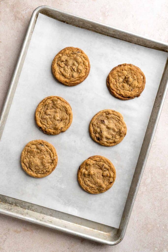 Date Cookies are sweet, soft, and chewy with a rich caramel-like flavor from dates and a touch of crunch from walnuts. They are rich and buttery good! | aheadofthyme.com