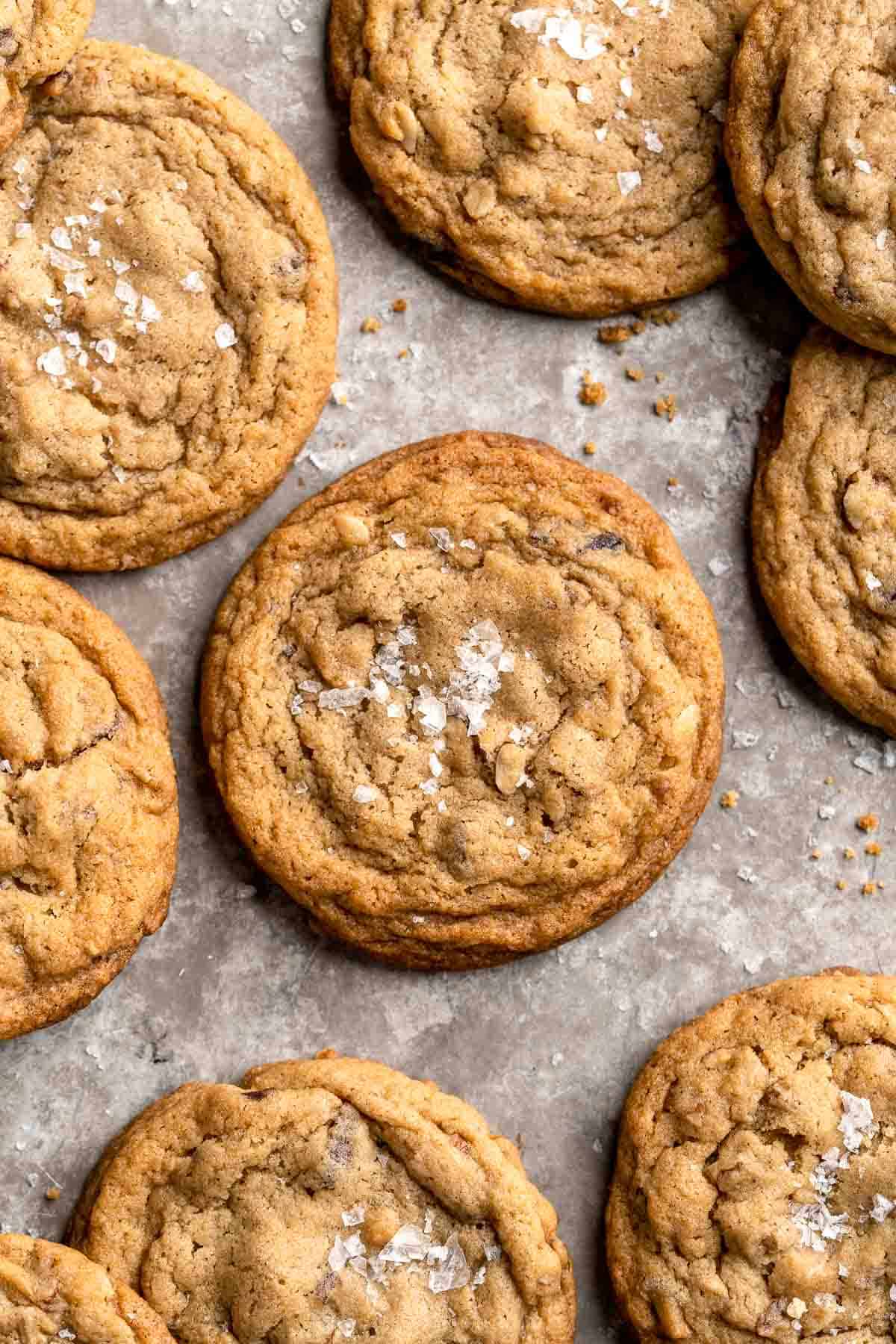 Date Cookies are sweet, soft, and chewy with a rich caramel-like flavor from dates and a touch of crunch from walnuts. They are rich and buttery good! | aheadofthyme.com