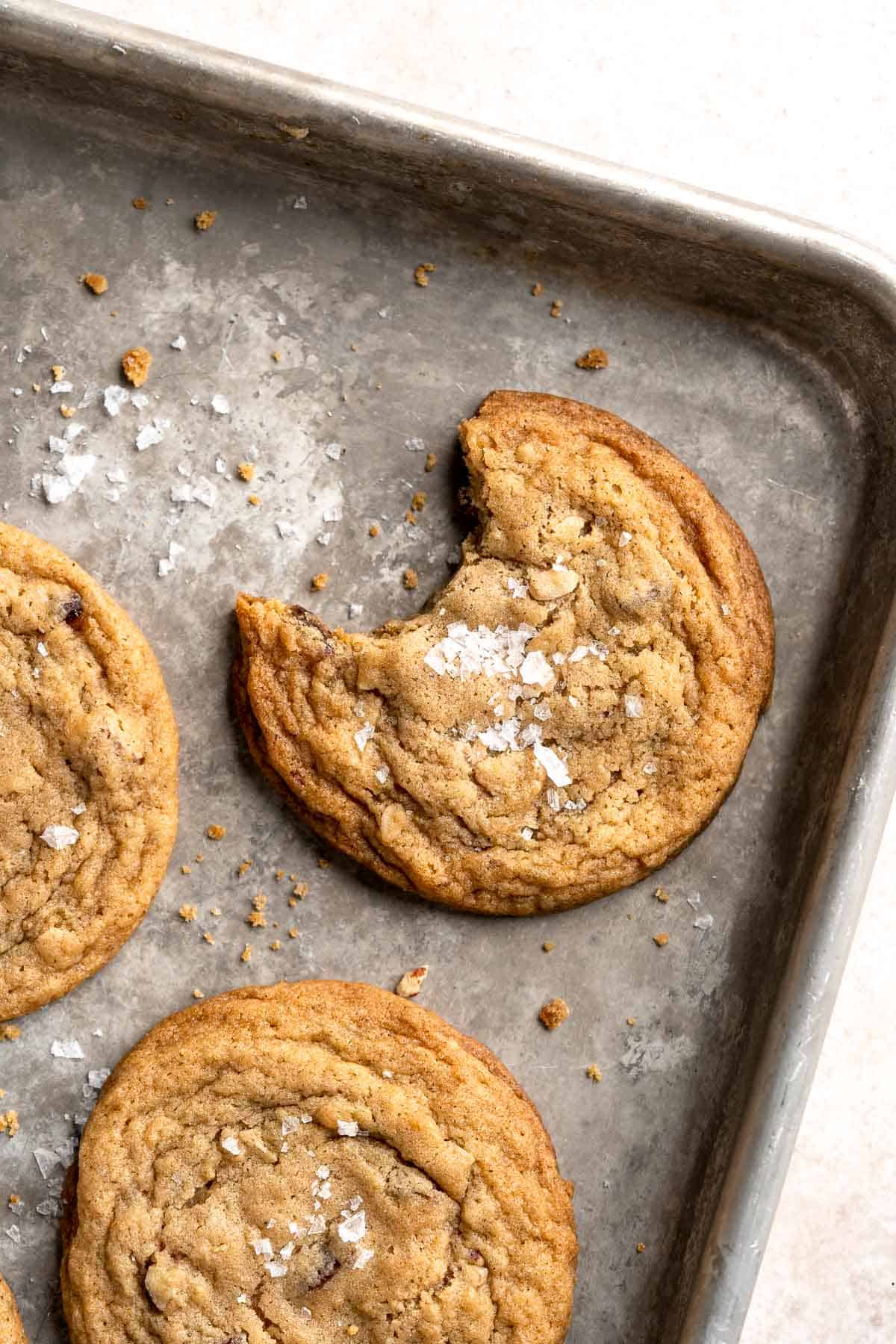 Date Cookies are sweet, soft, and chewy with a rich caramel-like flavor from dates and a touch of crunch from walnuts. They are rich and buttery good! | aheadofthyme.com