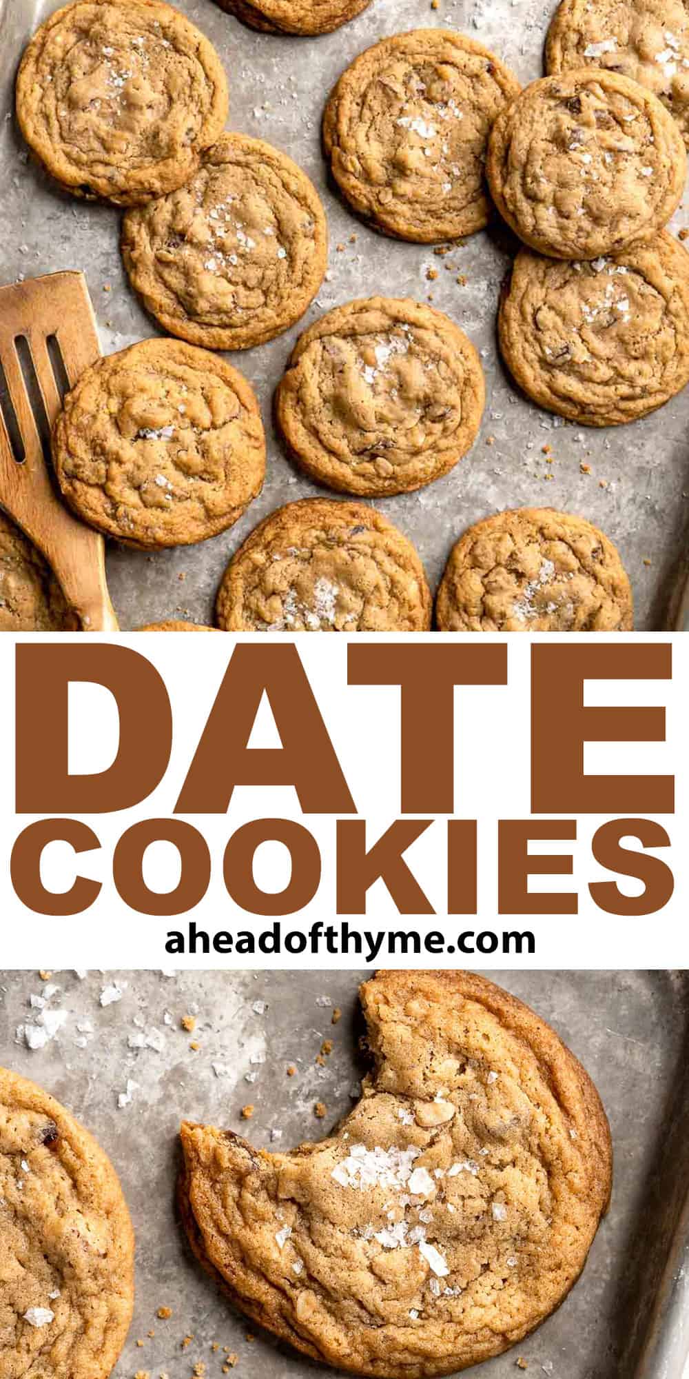 Date Cookies are sweet, soft, and chewy with a rich caramel-like flavor from dates and a touch of crunch from walnuts. They are rich and buttery good! | aheadofthyme.com