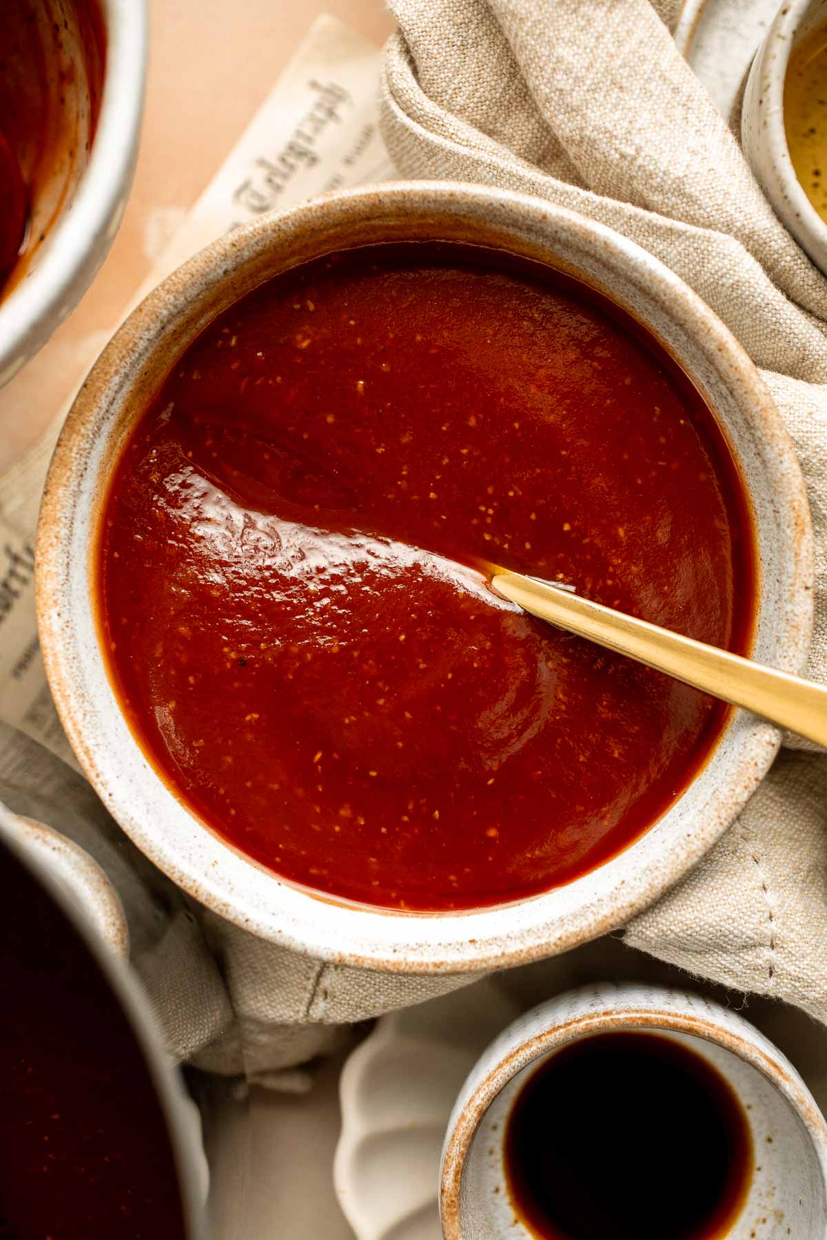 Homemade BBQ Sauce from scratch is thick, glossy, and flavorful. It's way easier to make at home than you'd think in 15 minutes using pantry staples. | aheadofthyme.com