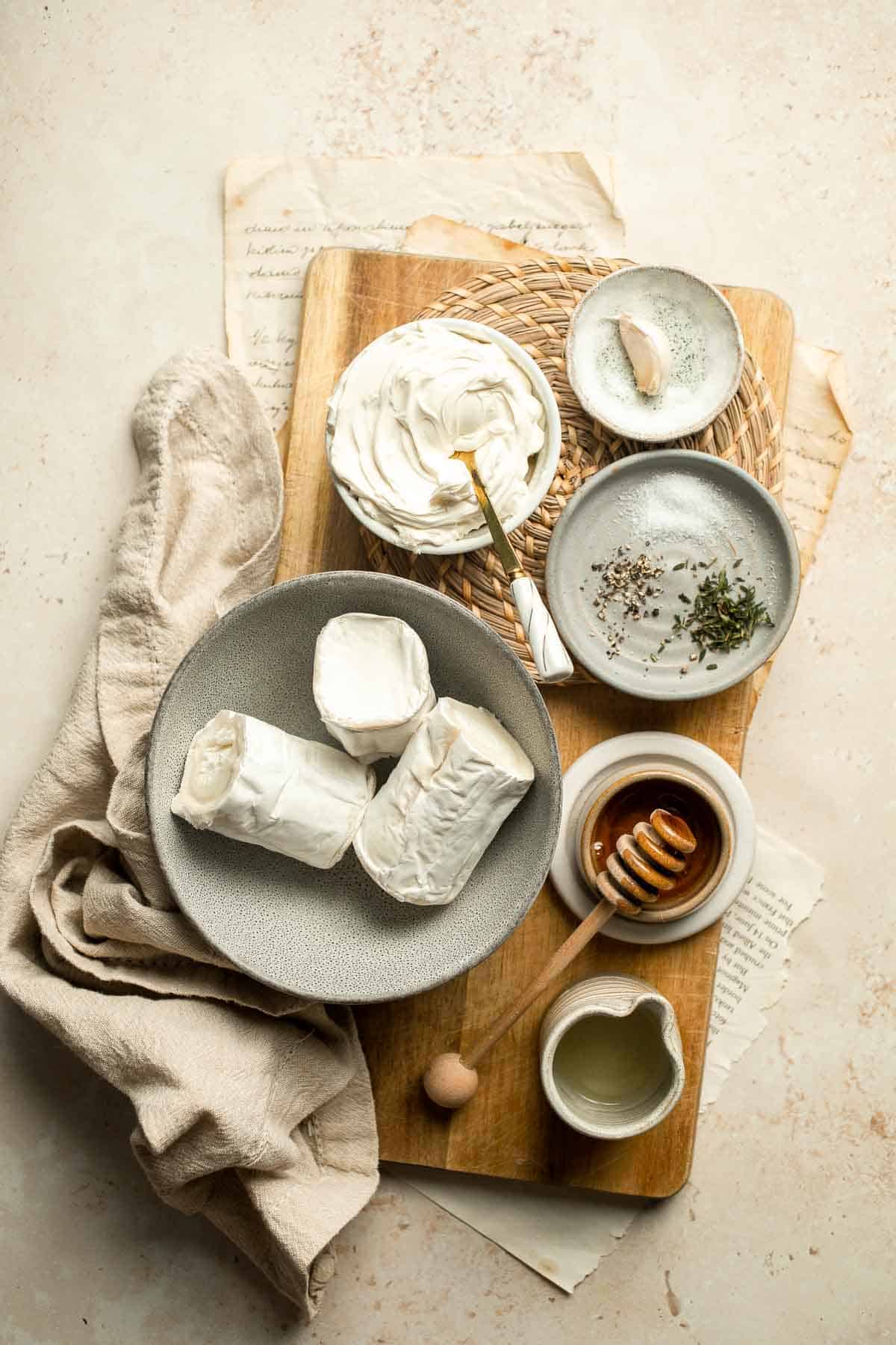 Whipped Goat Cheese is a delicious and creamy appetizer dip or spread you can easily make at home in 5 minutes. It's light, fluffy, and tangy. | aheadofthyme.com