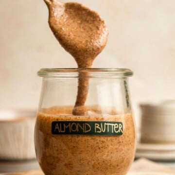 Skip the store-bought stuff and make this delicious Homemade Almond Butter with just one simple ingredient. It's so much easier than you'd expect! | aheadofthyme.com