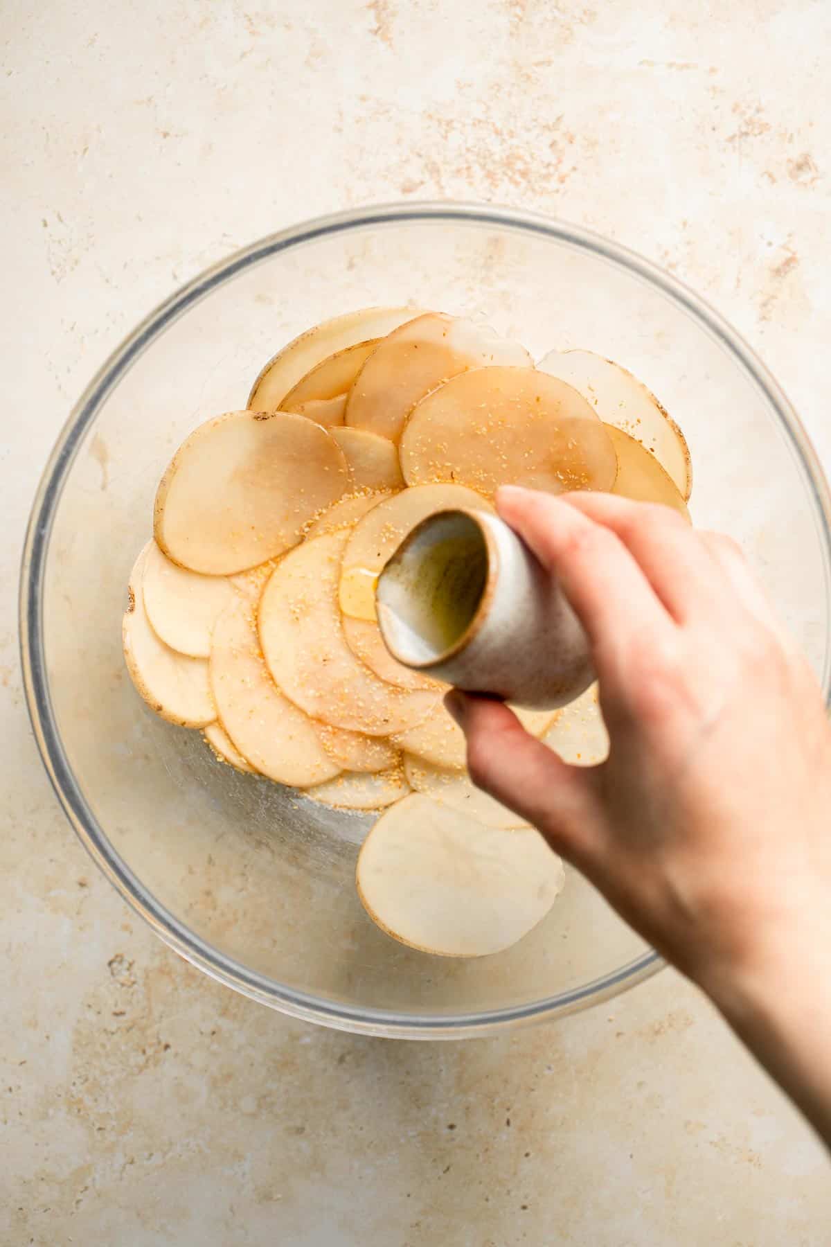 Homemade Baked Potato Chips Ahead of Thyme