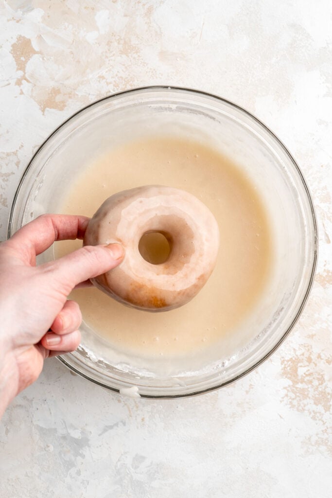Homemade Glazed Donuts are made with tender, pillowy dough and topped with a sweet glaze. Making doughnuts at home are a lot easier than you'd think! | aheadofthyme.com