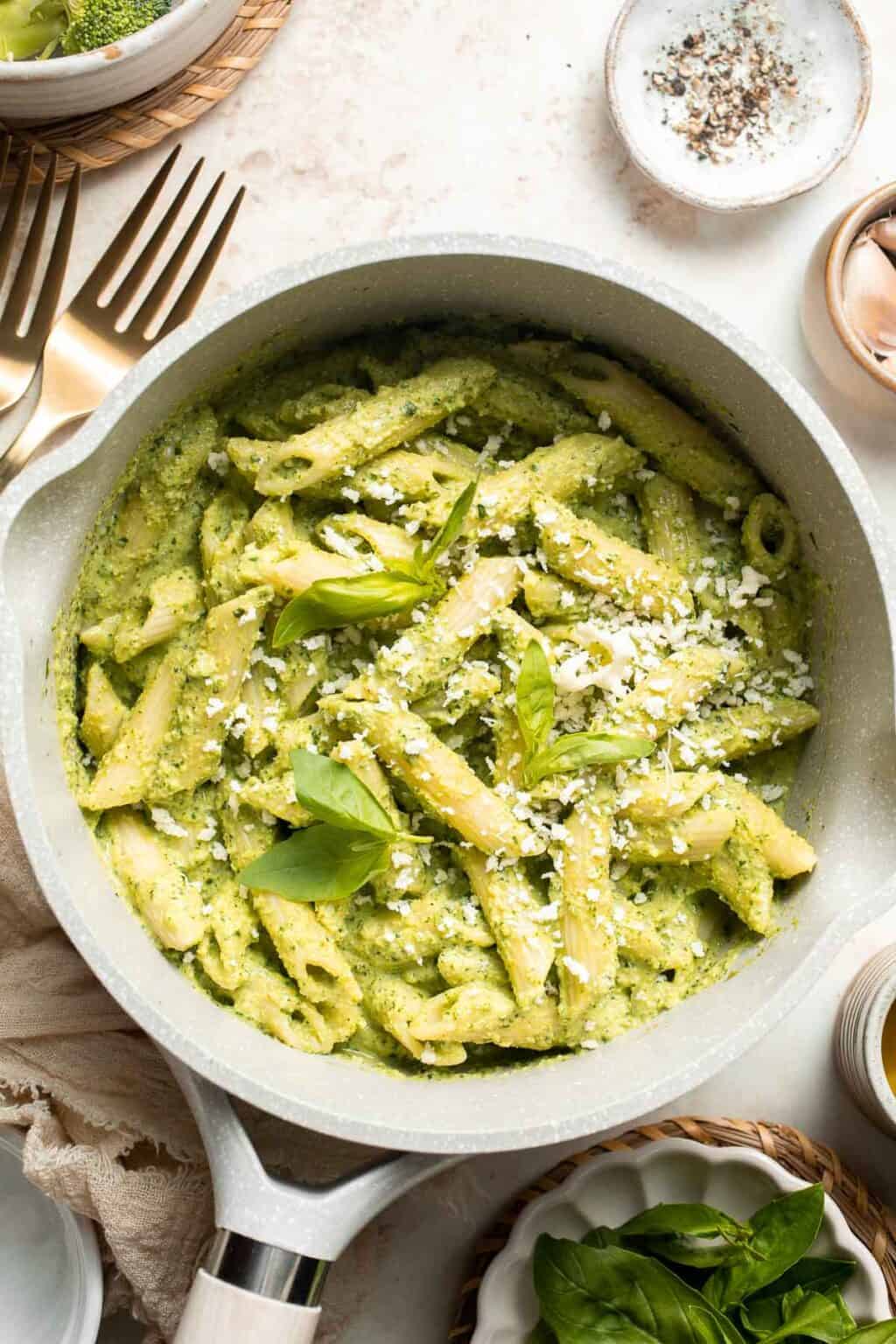 Broccoli Pesto Pasta Ahead of Thyme