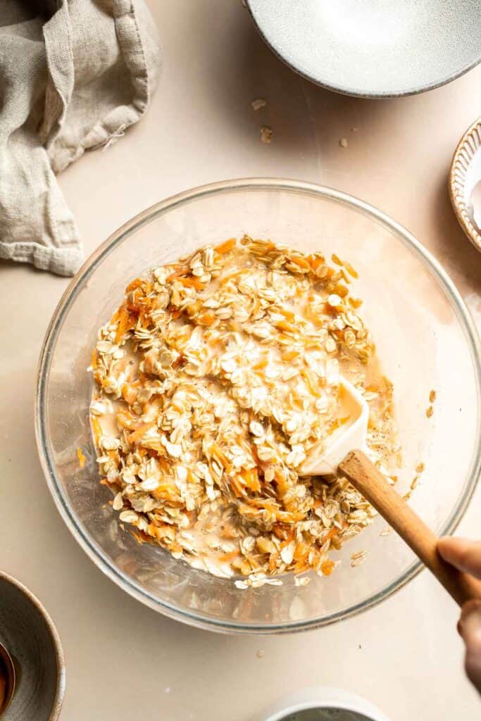 Start your day off right with the coziest Carrot Cake Baked Oatmeal, with all the flavors of the classic dessert — but for breakfast! | aheadofthyme.com