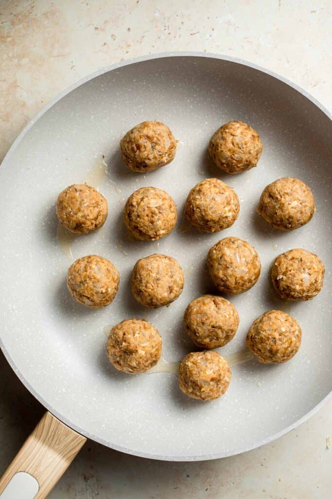 Homemade Lentil Meatballs are made with a satisfying mixture of simple ingredients for a perfect vegetarian dinner. Ready in just over 30 minutes! | aheadofthyme.com