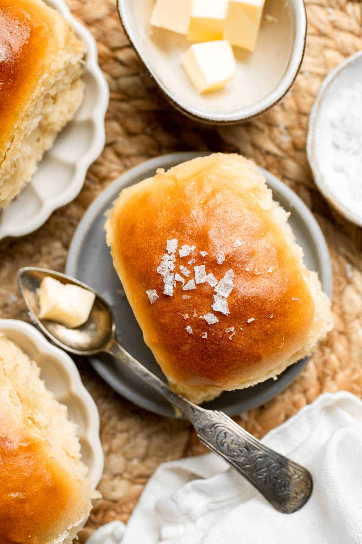 Homemade Yeast Rolls are exceptionally soft, buttery, and fluffy with the perfect bite. They are surprisingly easy to make from scratch than you'd expect! | aheadofthyme.com