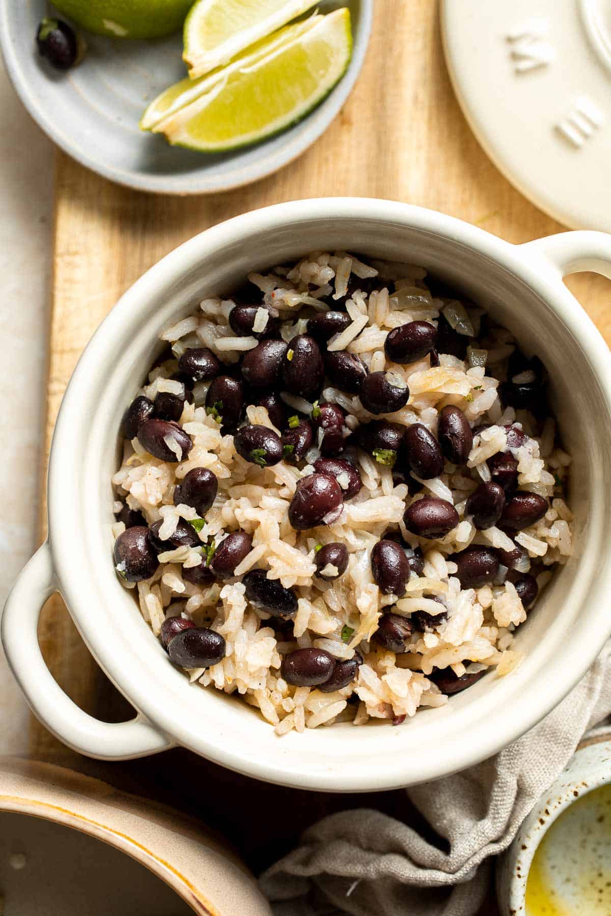 Black Beans and Rice is truly the perfect side dish: easy to make, inexpensive, and filling! Serve this simple recipe as a vegan main course or side. | aheadofthyme.com
