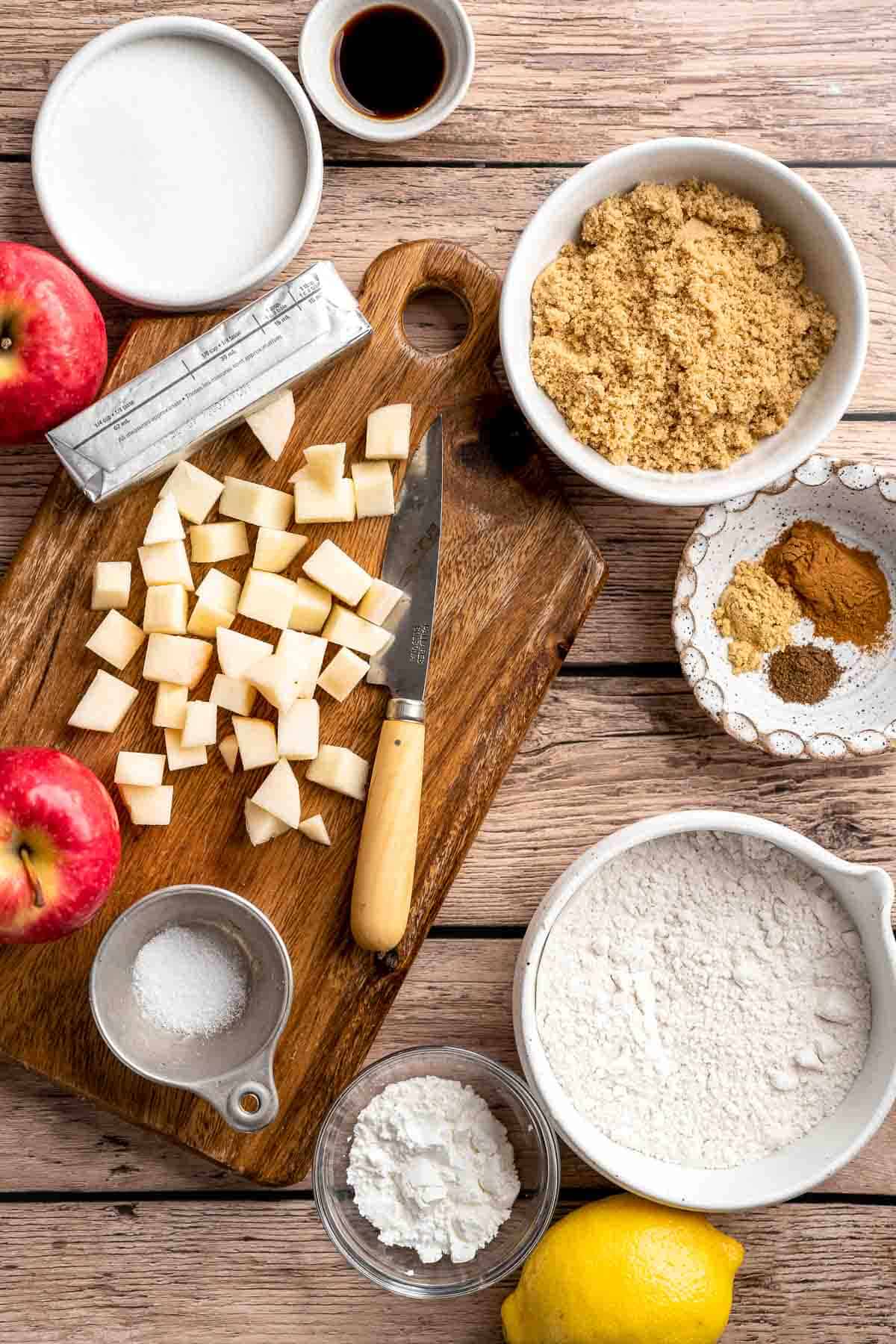 Made with tender apples and topped with a buttery brown sugar crumble, this old-fashioned Apple Crumble is the perfect fall dessert! | aheadofthyme.com