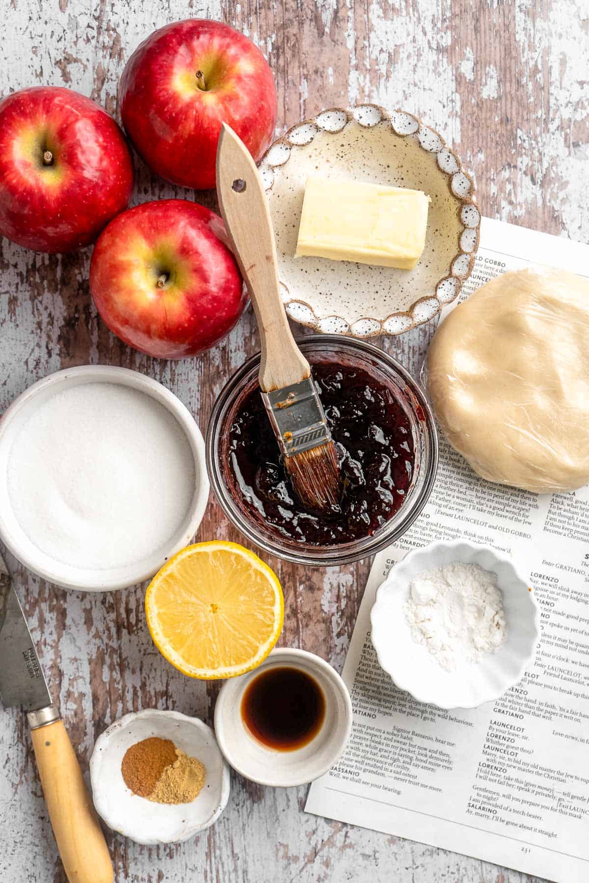 This Apple Tart is a cozy fall dessert made with tart apples nestled in a flaky crust and topped with cinnamon sugar. It's like an apple pie but way better! | aheadofthyme.com