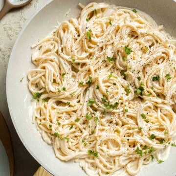 This Cream Cheese Pasta is simple, creamy, and so delicious. Ready in just 15 minutes from start to finish! | aheadofthyme.com