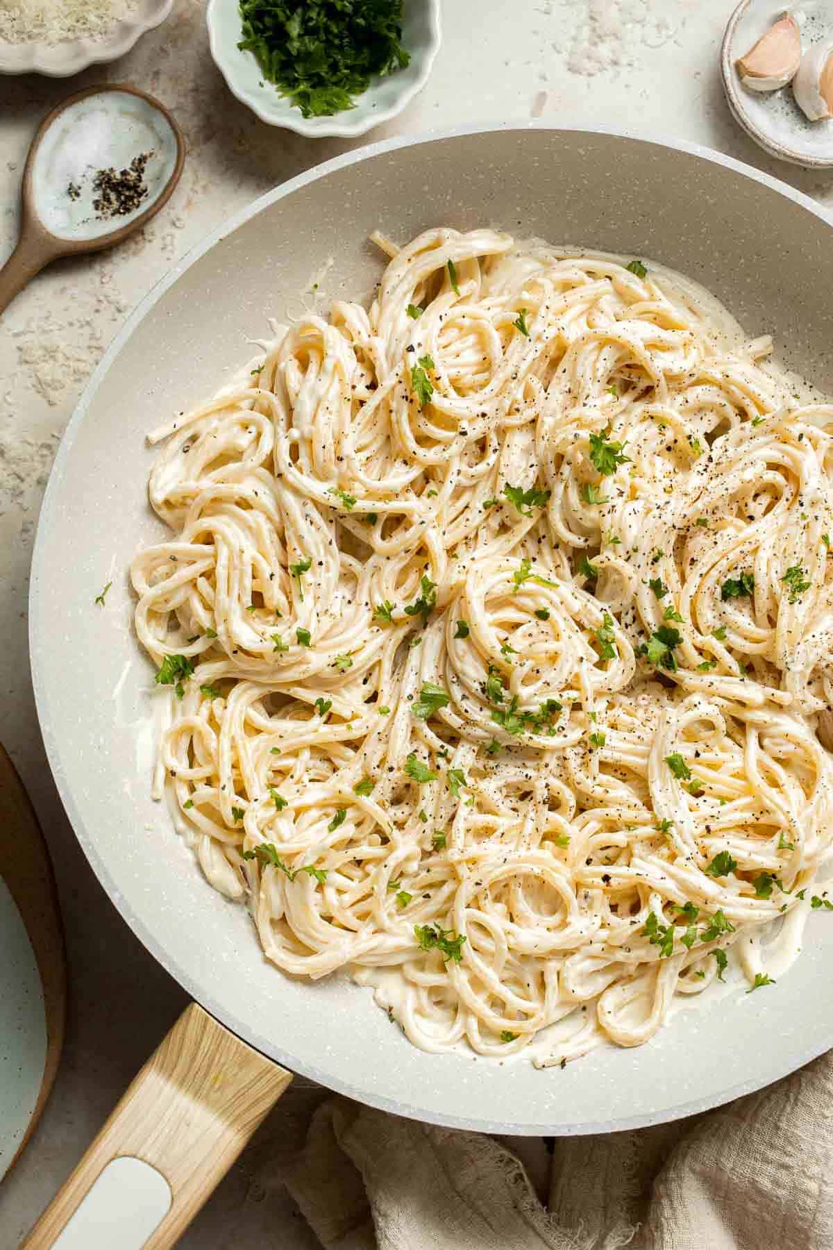 This Cream Cheese Pasta is simple, creamy, and so delicious. Ready in just 15 minutes from start to finish! | aheadofthyme.com
