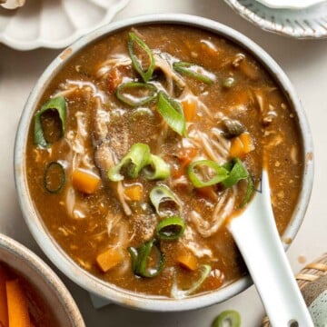 Homemade Hot and Sour Soup is tangy, spicy, and so much better than takeout! This classic Chinese soup is ready in just 25 minutes. | aheadofthyme.com