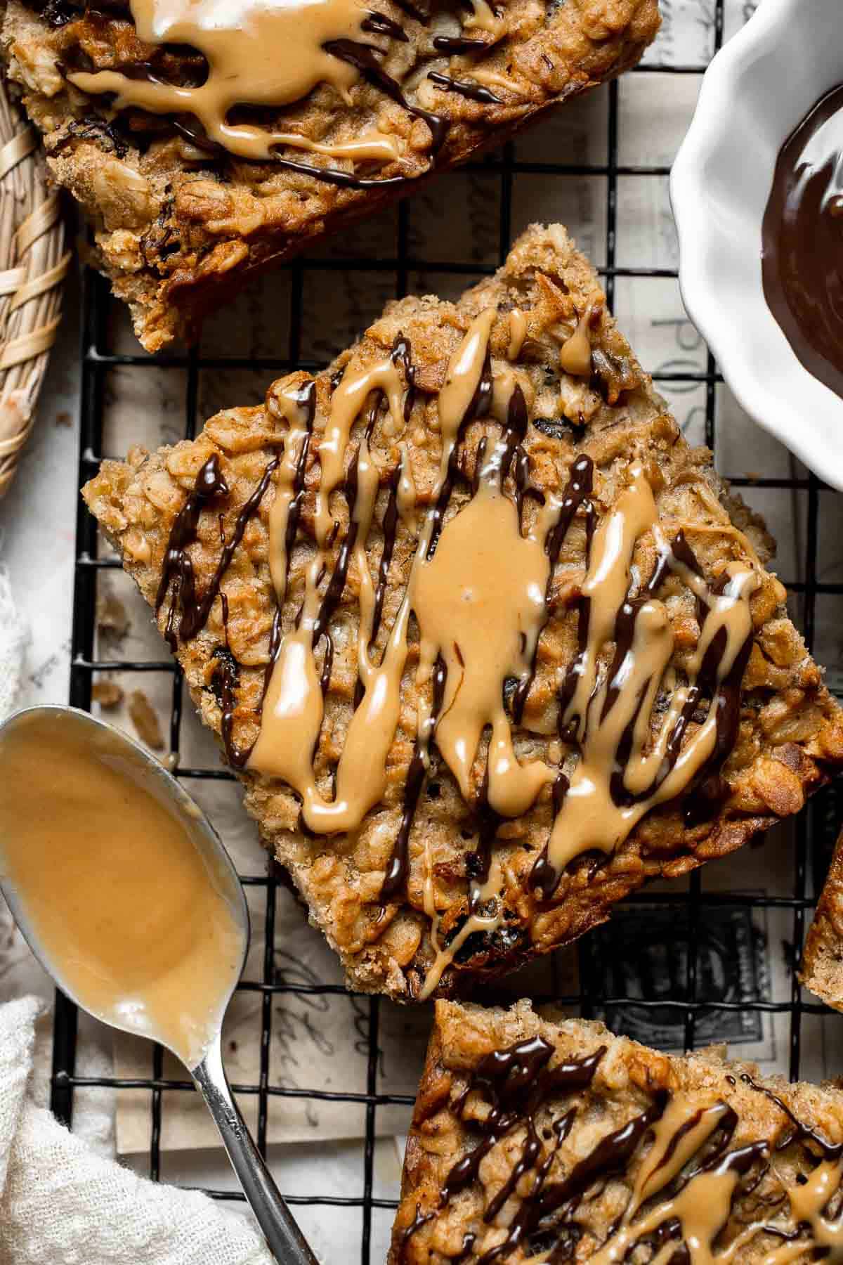 Oatmeal Breakfast Bars are chewy, filling, and delicious. Packed with simple, healthy ingredients, these bars are a nutritious way to start your day. | aheadofthyme.com