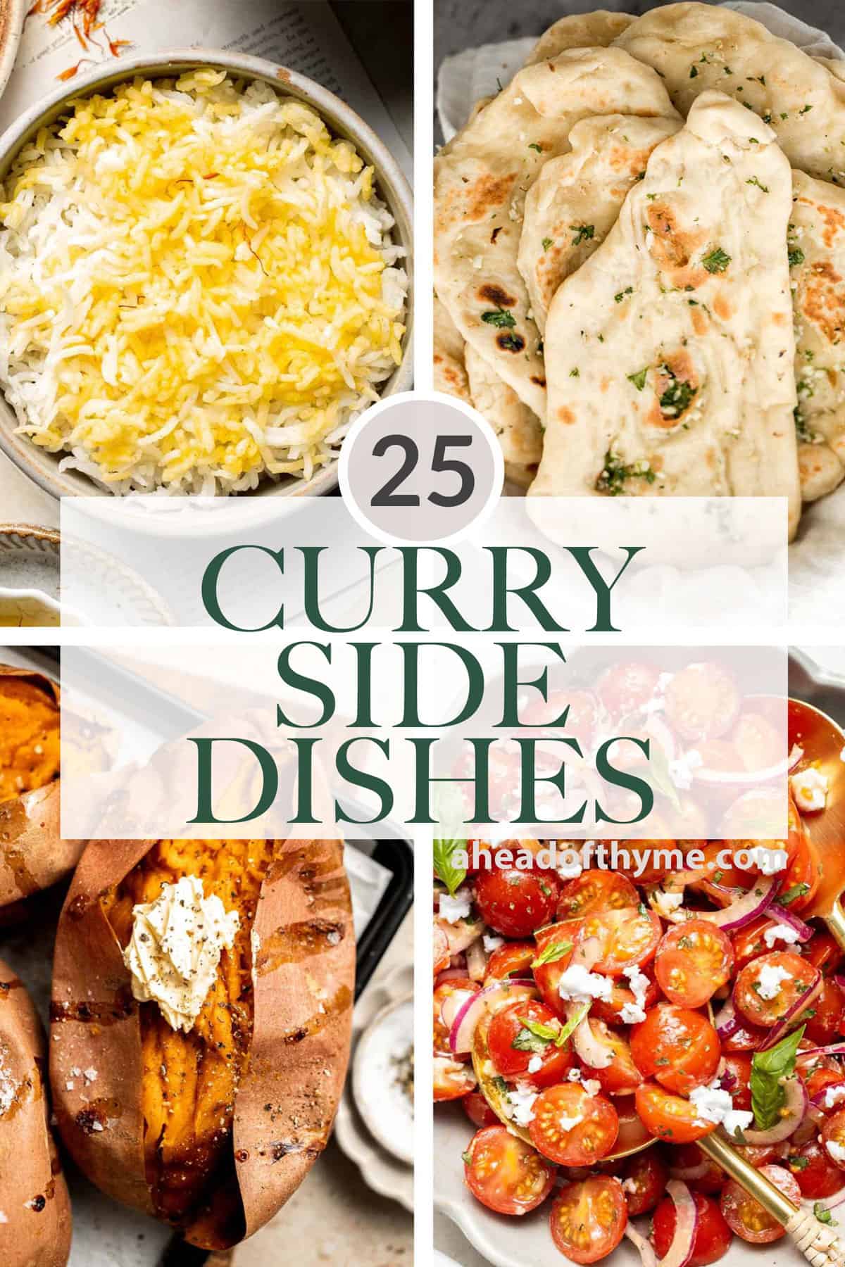 Wondering what to serve with curry? Browse over 25 of the most popular and best side dishes for curry from traditional sides to unconventional pairings. | aheadofthyme.com
