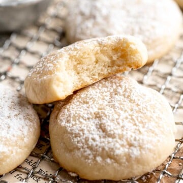 Cream Cheese Cookies are the softest, cloud-like cookies ever! The tangy cream cheese flavor balances the sweetness and makes every bite light and airy. | aheadofthyme.com