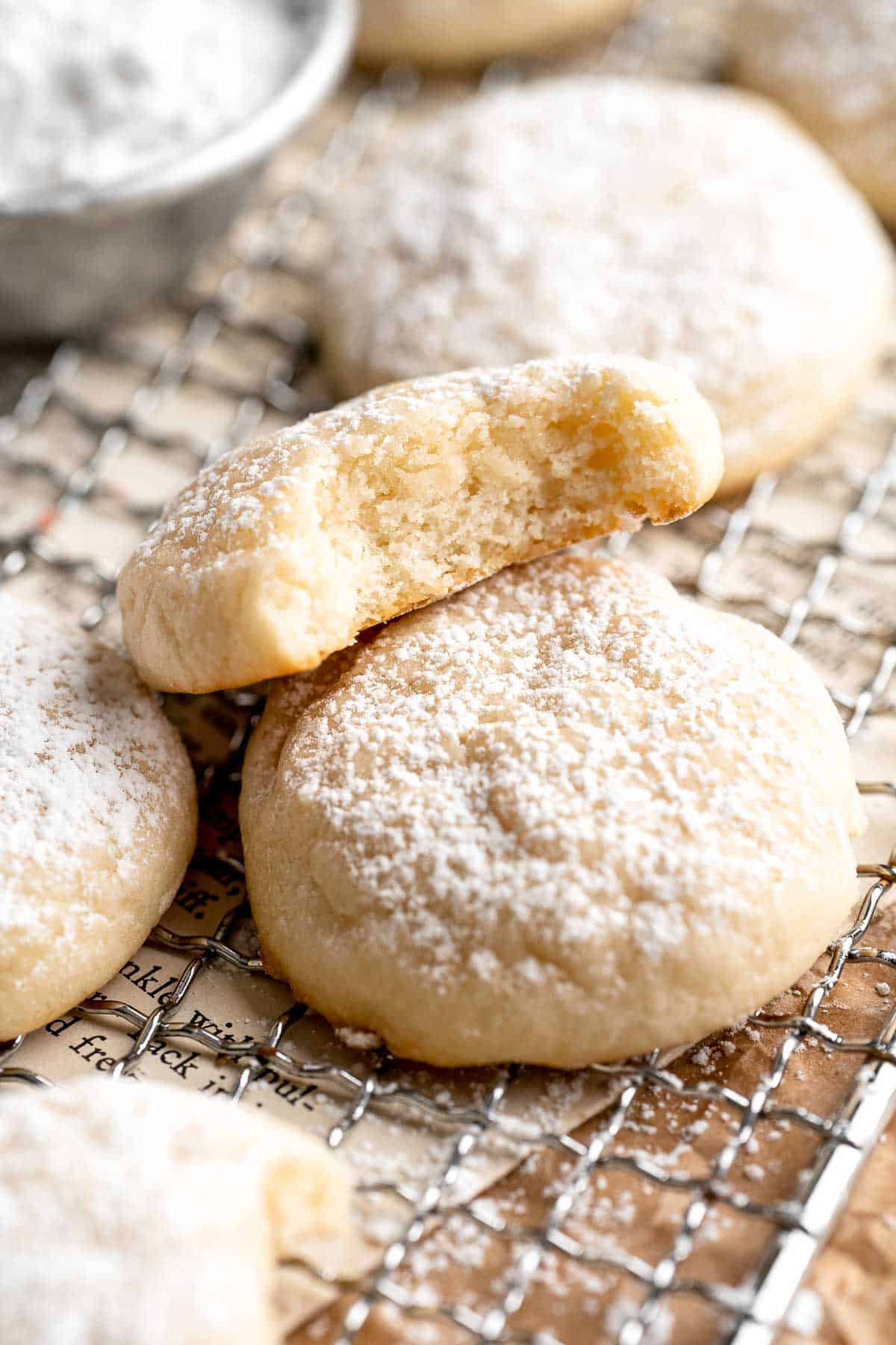 Cream Cheese Cookies are the softest, cloud-like cookies ever! The tangy cream cheese flavor balances the sweetness and makes every bite light and airy. | aheadofthyme.com