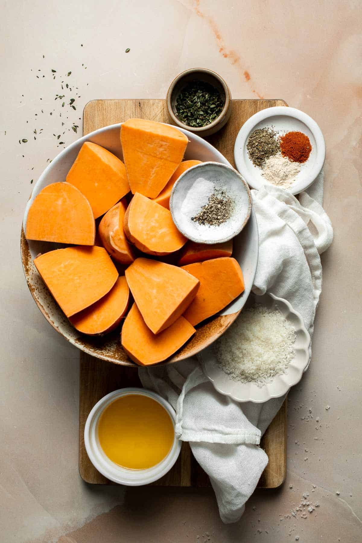 Crispy Smashed Sweet Potatoes are the perfect side dish for your fall and winter meals — sweet, savory, and so simple to make! | aheadofthyme.com