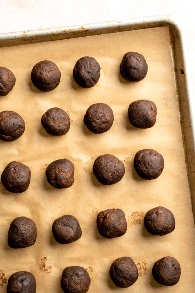 Chocolate Ginger Cookies bring together the richness of chocolate with the warmth of ginger. They are soft and chewy and stay soft for days! | aheadofthyme.com