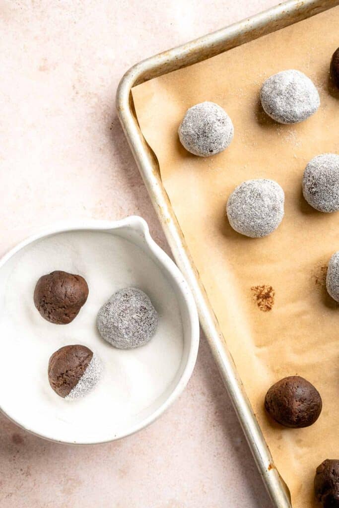 Chocolate Ginger Cookies bring together the richness of chocolate with the warmth of ginger. They are soft and chewy and stay soft for days! | aheadofthyme.com