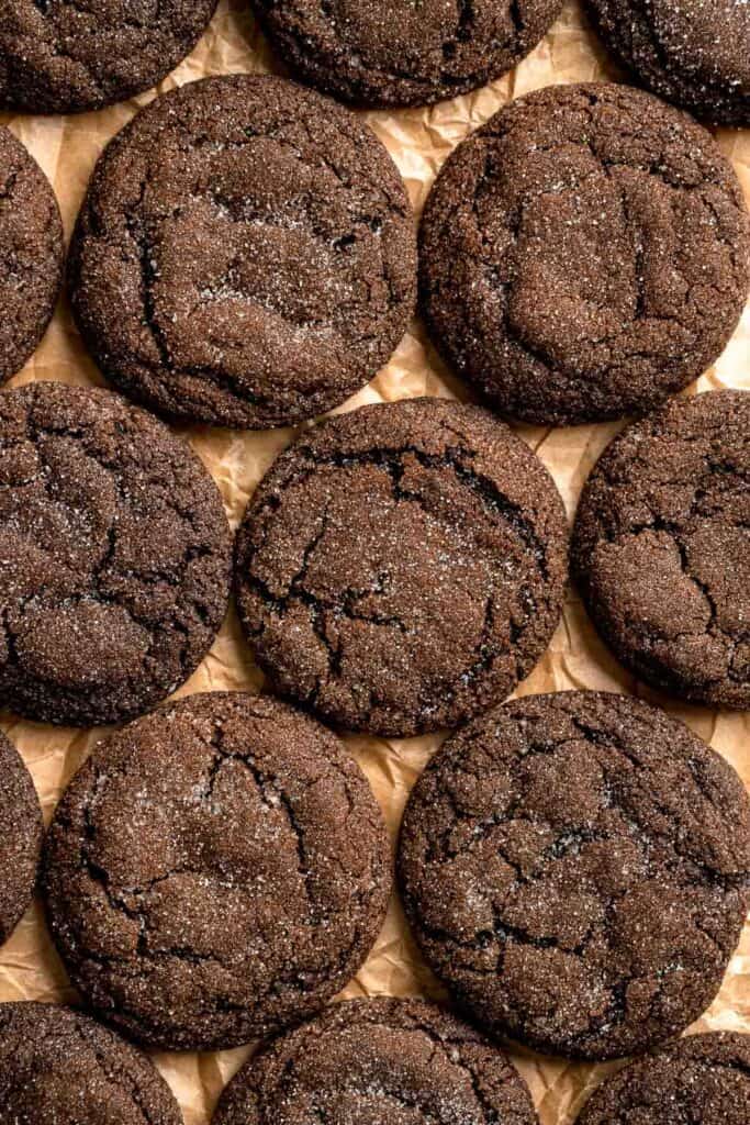 Chocolate Ginger Cookies bring together the richness of chocolate with the warmth of ginger. They are soft and chewy and stay soft for days! | aheadofthyme.com